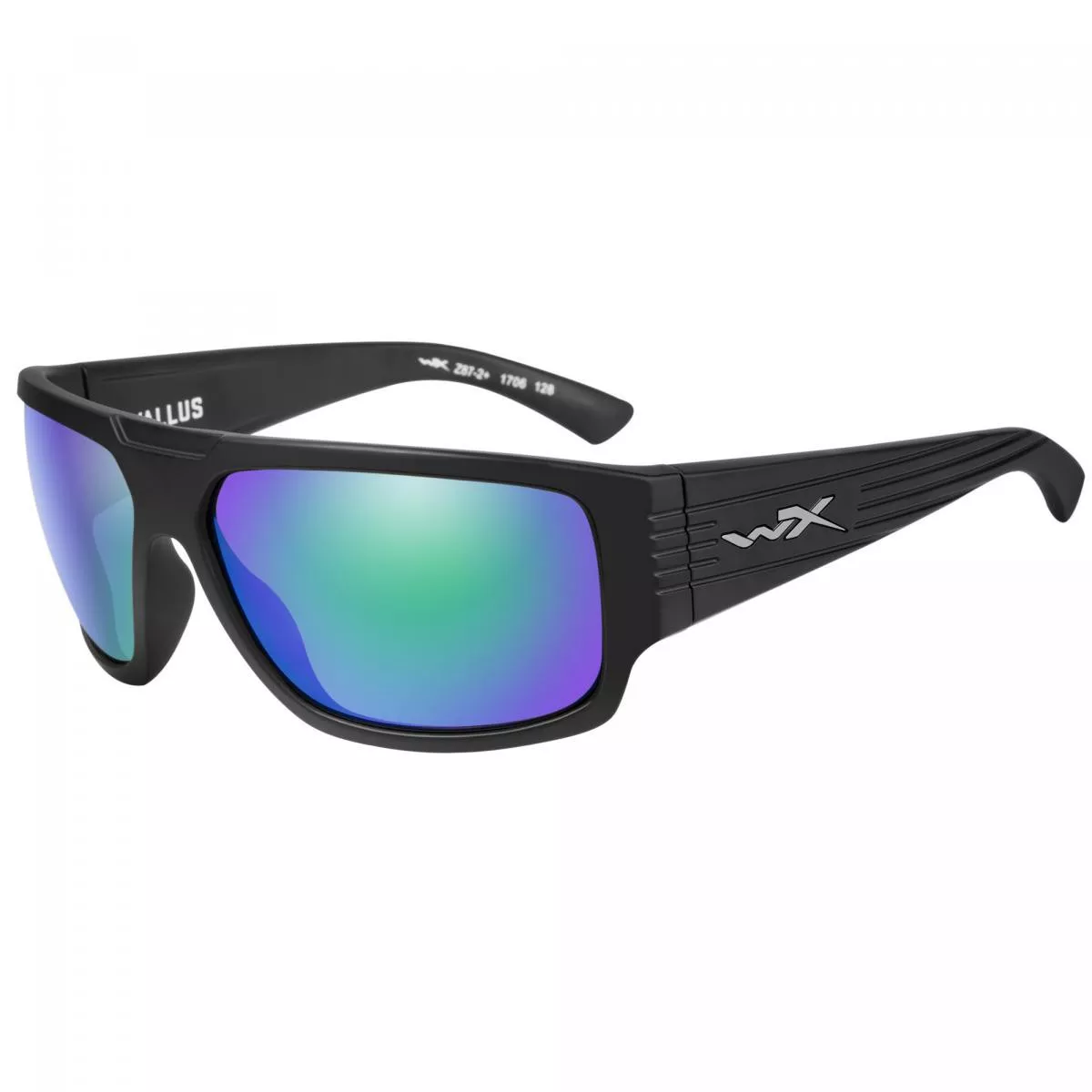 Wiley X Vallus Emerald Mirror Lens/Matte Black