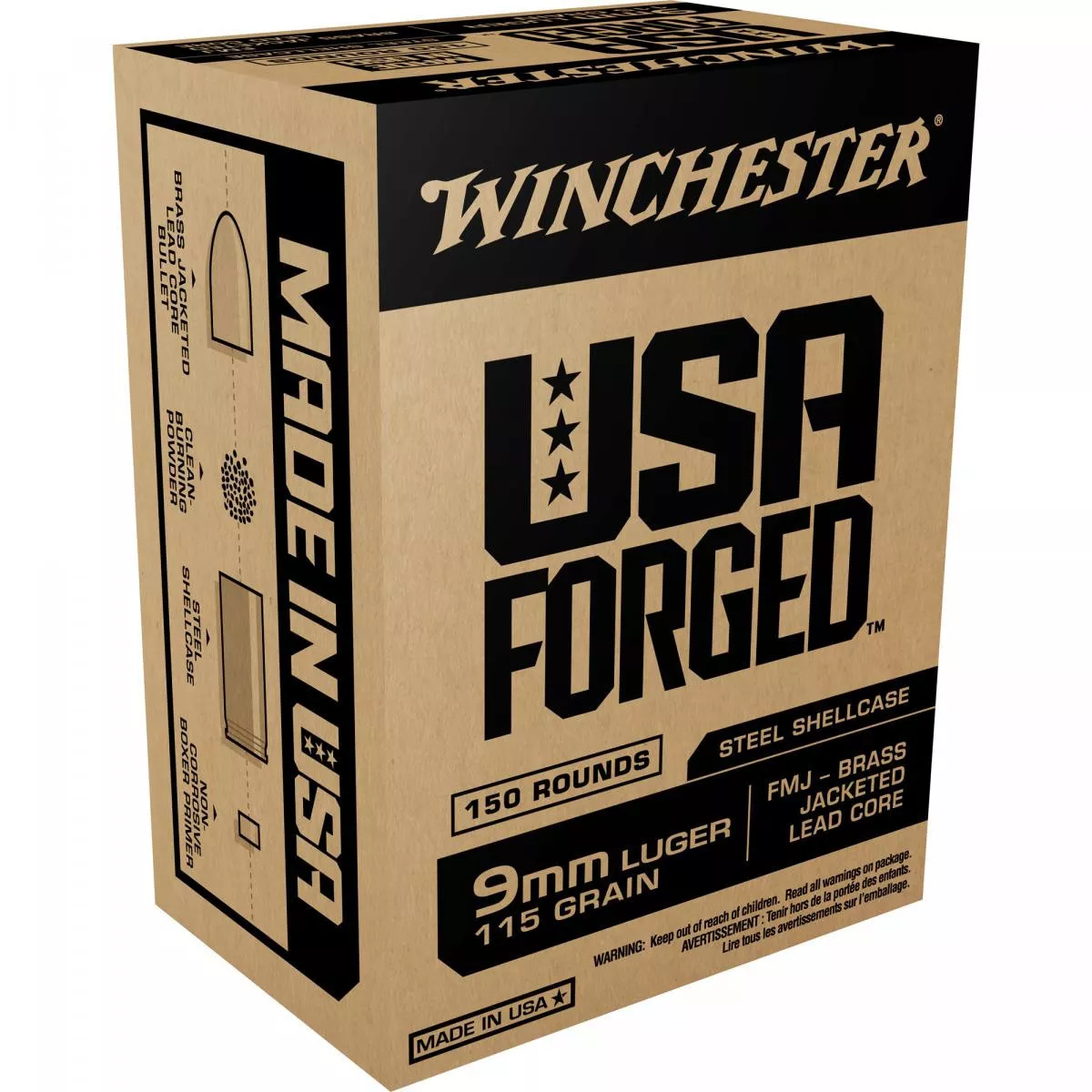 Winchester USAForged 9x19 Luger 115Gr Full Metal Jacket 1000Rd