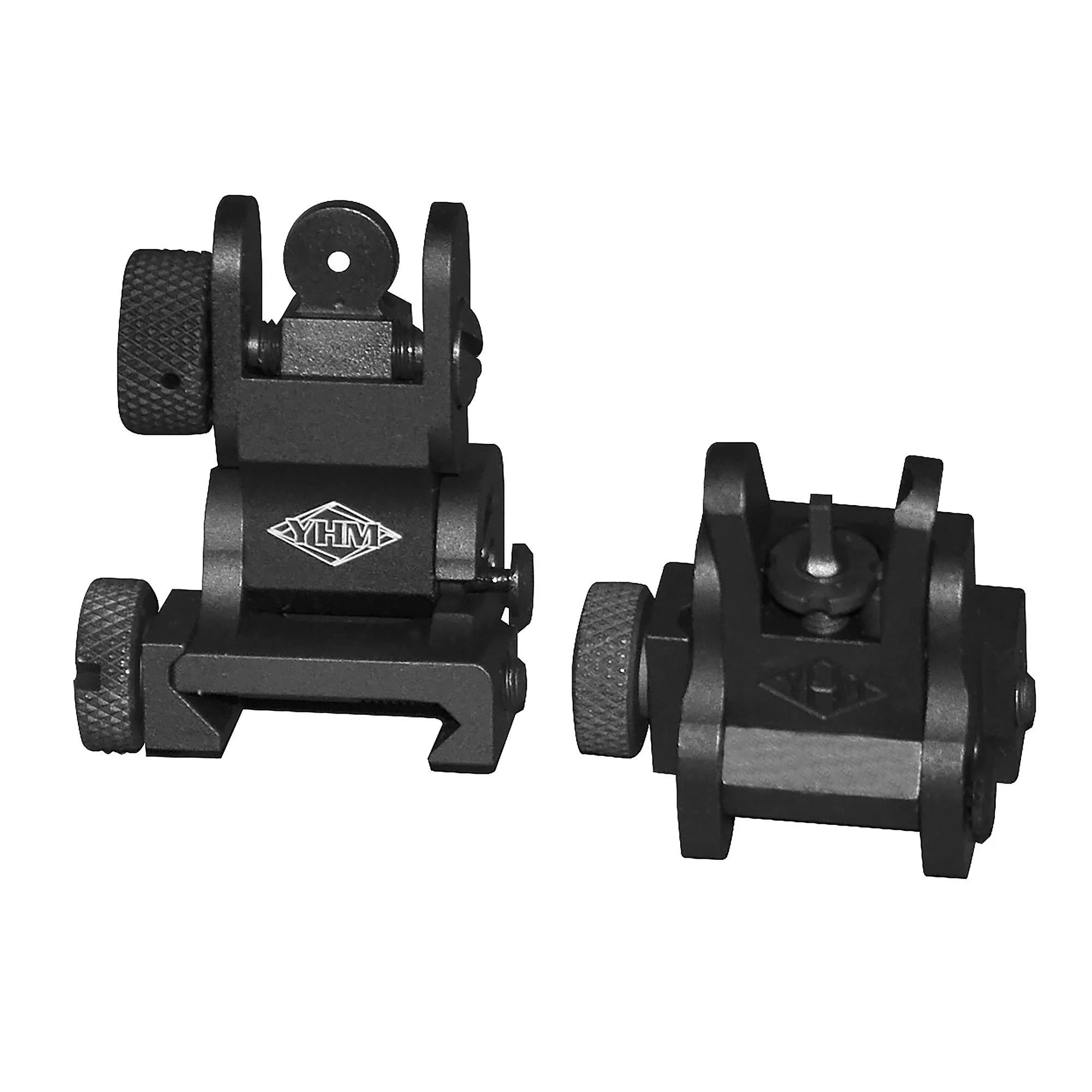 YHM Flip Sight Set Picatinny Rails Black