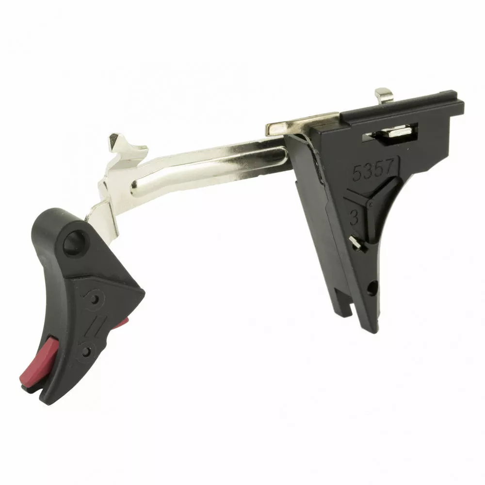 ZEV PRO Curved Trigger Drop Gen4 9mm Black w/ Red