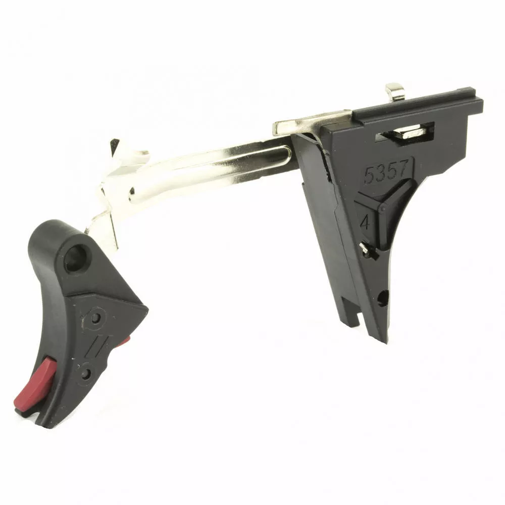 ZEV PRO Curved Trigger Ultimate Gen4 9mm Black w/ Red