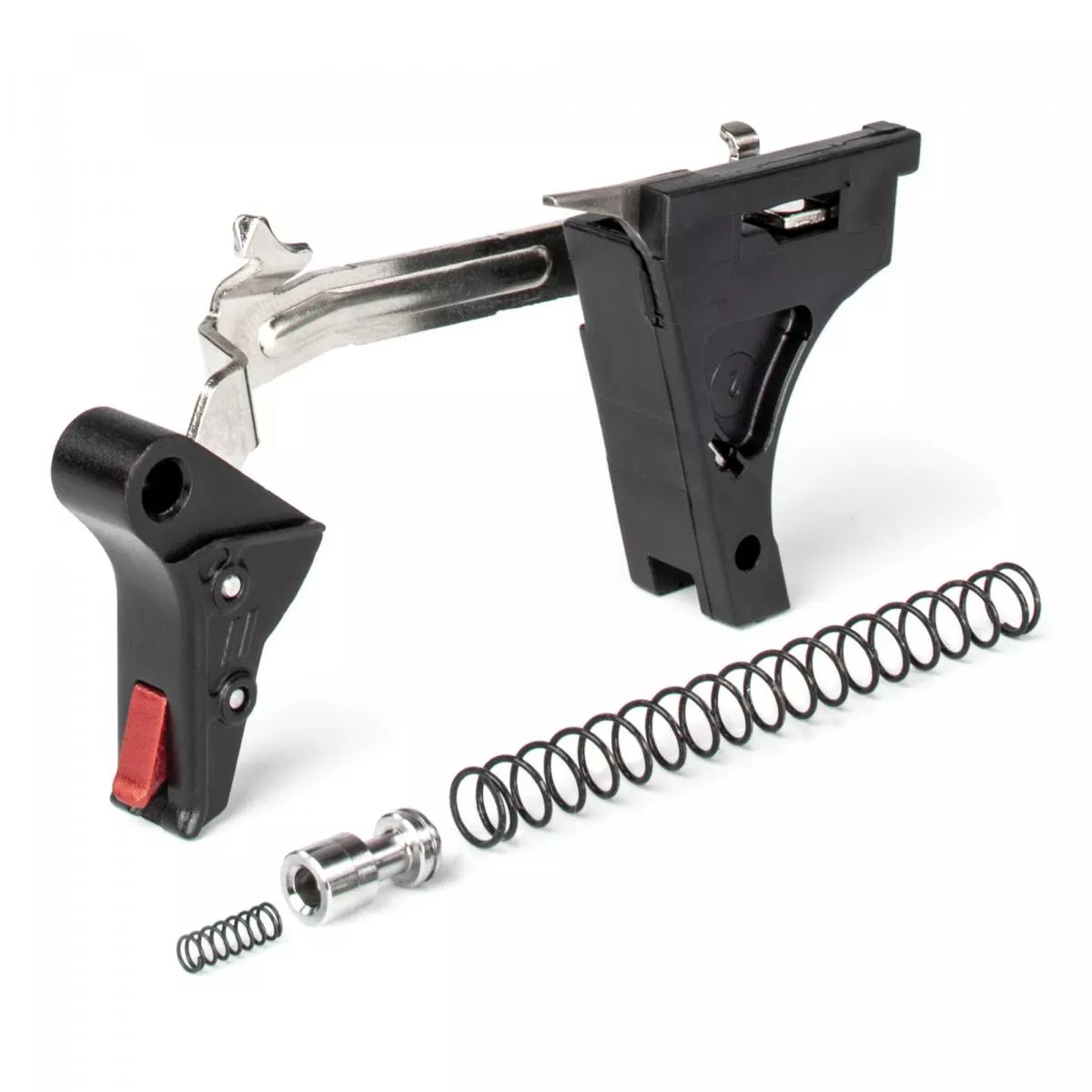 ZEV PRO Flat Trigger Drop for Glock 9mm Gen 1-3 Black w/Red