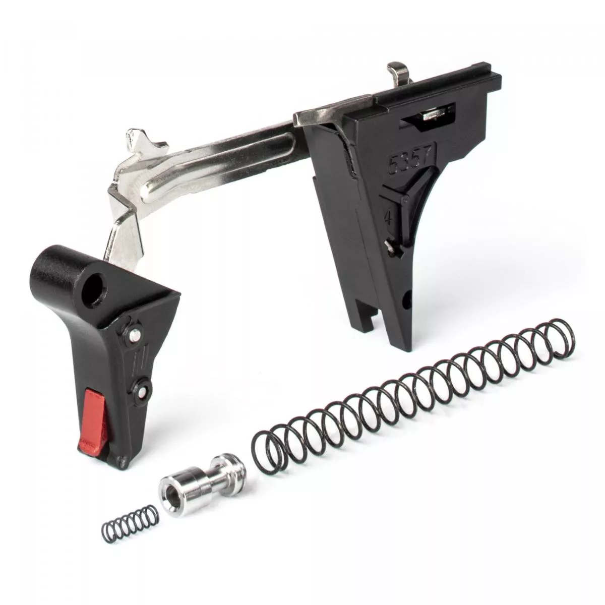 ZEV PRO Flat Trigger Drop for Glock 9mm Gen 4 Black w/Red